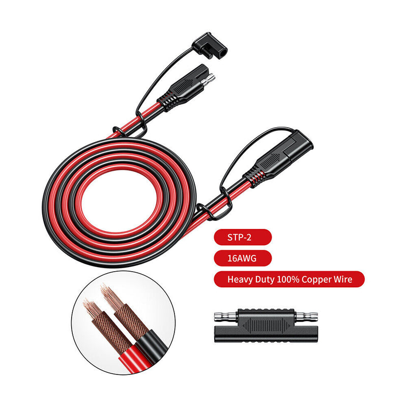 Battery Charging Cable SAE to SAE 12V-36V 16AWG Quick Disconnect Cable (4m)