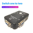 1920x1440 250MHz VGA Switch Splitter Box USB Switch Splitter Box 2-in-1-out