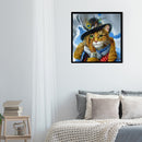 #A Waterside Cat Oil Paint By Numbers Kits DIY Handpainted on Canvas Wall Art