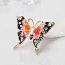 Colorful Butterfly Brooches Rhinestone Pins Men Women Enamel Lapel Badge Jewelry