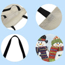 Christmas couple snowman Printed Shoulder Shopping Bag Casual Tote Handbag