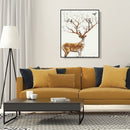 DIY Digital Oil Painting By Numbers Sika Deer Canvas Frameless Acrylic Picture