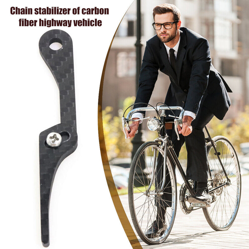 Road Bicycle Wide Narrow Chain Guide Protector Anti-Drop Stabilizer Black