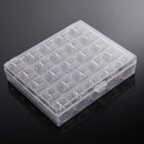 25 Empty Metal Bobbins Spool w/ 25 Grid Storage Case Box for Sewing Machine