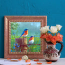 5D DIY Diamond Painting Full Square Drill Bird on Stake Wall Decor Rhinestone