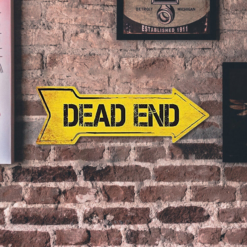 Arrow DEAD END Retro Metal Plate Tin Sign Poster Plate Home Decor Iron Painting