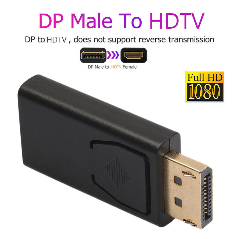 DP to HDMI DVI Adapter Display Port Adapter Support 1080P Video Audio Connector