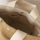 Fashion Casual Summer Daily Totes Handbag Beach Straw Bag Tote Bag Handmade