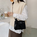 Autumn Women Bowknot Flap Clutches Portable Lattice PU Shoulder Crossbody Bags