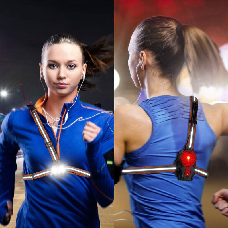 WEST BIKING Bicycle Light USB Charging Night Warning Chest Light 3 Gear Portable