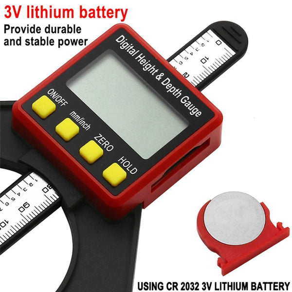 With Feet Groove Measurement Digital Depth Gauge LCD Height Gauges Depth Gauges