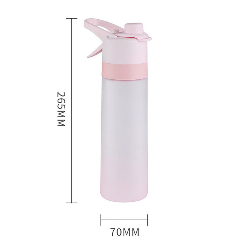 650ML Spray Water Bottle with Handle Plastic PC Frosted Space Cup (Pink) Newly