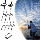Fishing Rod Guides Stainless Steel Tip Top Ring Pole Repair Kit (Black)
