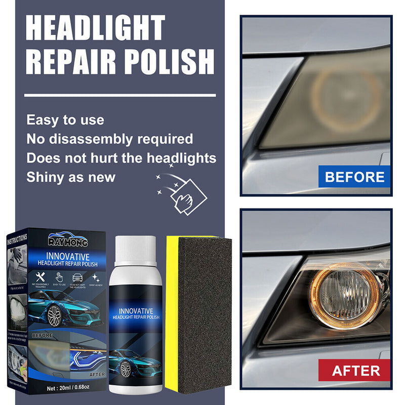 Headlight Repair Polish for Car Headlamp Repair Fluid Liquid Kit Renewal Po