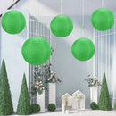 8 inch LED Round Solar Lantern Waterproof Pendant for Garden Decor (Green)