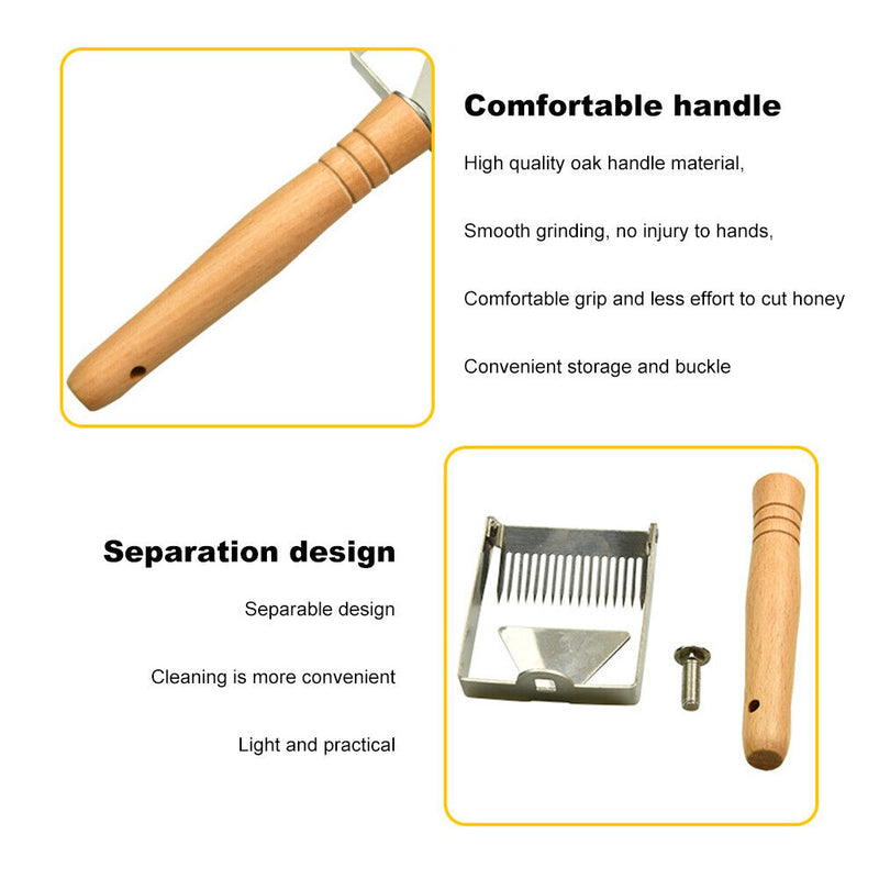 Durable Honey Cutting Fork Beekeeping Tool Honeycomb Scraper Beehive Rake Newly