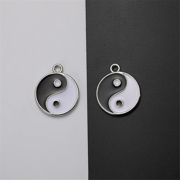 Making Gift Yin Yang Pendant Tai Chi Charms Jewelry Accessories White Black