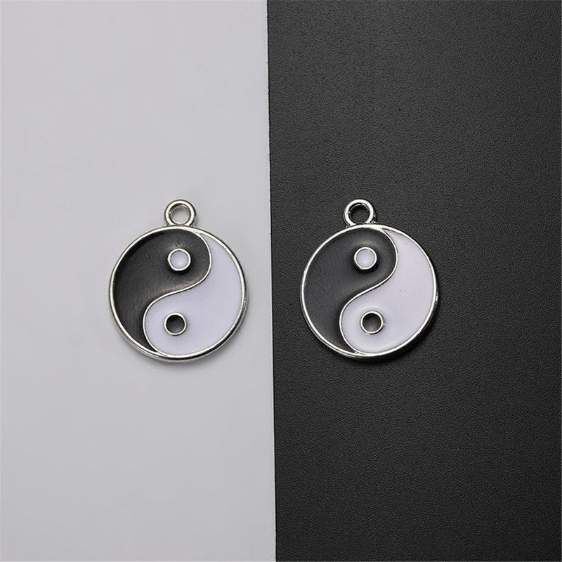 Making Gift Yin Yang Pendant Tai Chi Charms Jewelry Accessories White Black