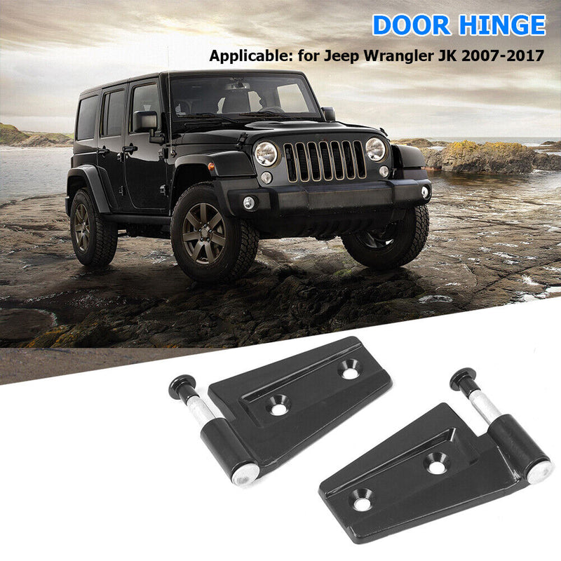 1 Pair Aluminum Alloy Door Hinge for Jeep Wrangler JK 07-17 Replacement Parts