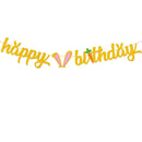 Decoration Garland Happy Easter Easter Banner Bunting Cake Topper Hanging Flags