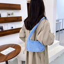 Women Fashion Autumn Winter Plush Underarm Bag Cherry Printing Shoulder Bags
