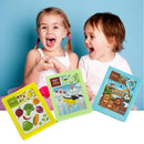 Cartoon DIY 9 Grid Flat Jigsaw Moving Puzzle Kids Educational Toys Random