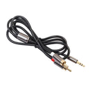 Metal Case 3.5mm Male to 2RCA Audio Stereo Y Splitter Cable for Tablet PC