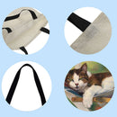 Jumper car shopping bag with cat motif, 40 x 40 cm
