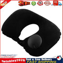 Inflatable Neck Pillow Support U Shaped Travel Pillow for Car Auto (Black) Newly