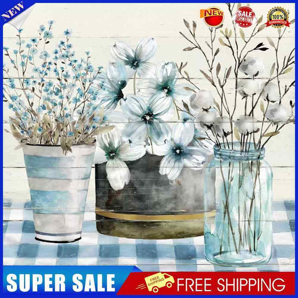 Table Flowers Oil Paint By Numbers DIY Acrylic Painting Home Decoration Gif