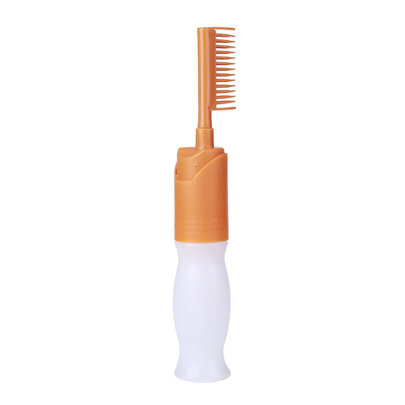 Portable Empty Hair Dye Applicator Brush Bottle with Comb Teeth Styling Tool