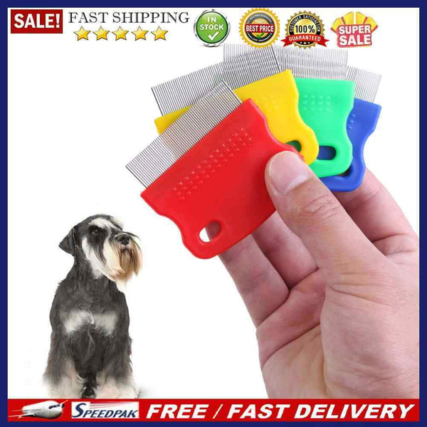 Pet Flea Comb Steel Pin Brush for Dog Cat Kitten Hair Trimmer Grooming Tool