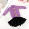 DIY Handmade Mini Knitted Sweater Dressing Clothes Tops Casual Dress Fur Coat