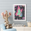 DIY Butterfly Rhinestone Drawing Part Special Shape Diamond Mosaic Painting K