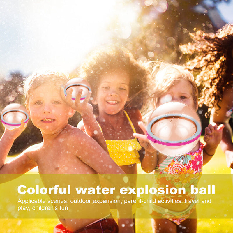 Reuse Water Fight Splash Ball Toys for Beach Backyard (Wheat Straw Yellow)