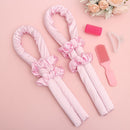 Gril's Makeup Hair Roller with Hair Clips Heatless Curling Rod Headband No Heat