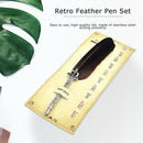 Calligraphy Feather Dip Pen+5 Nib Writing Quill Fountain Pen (Dark Brown) Newly