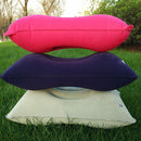 Bed Travel Square Inflatable Air Pillow Hiking Camping Rest Flocking Cushion