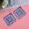 5D DIY Diamond Painting Earrings Double-sided Square Drop Earrings (RZ011) Newly