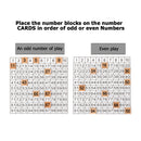 Wooden Montessori Educational Math Toys 1-100 Number Matching Table (A) Newly