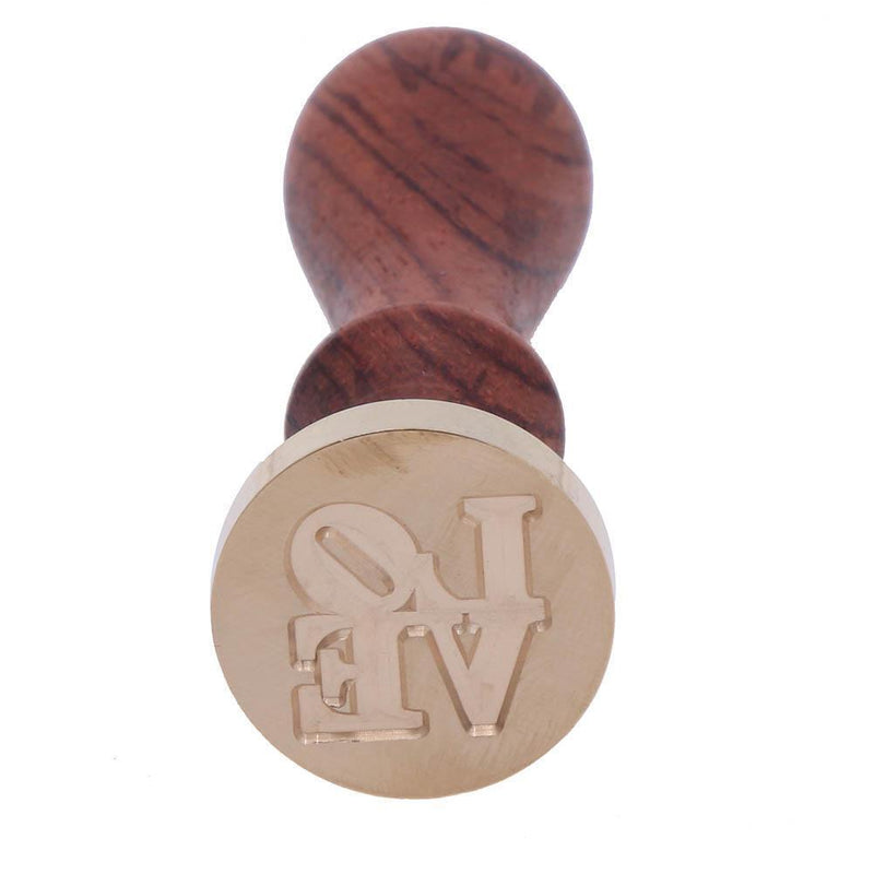 Love Series ?Retro Wood Handle Sealing Wax Documents Custom Stamp Seal(W16)