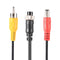 Aviation Head to RCA Male DC Male Extension Cable Adapter for Camera (B) Newly