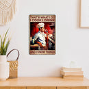 Retro Poster Tin Sign Painting Chef Drink Wine Wall Art for Cafe Bar Club Shop