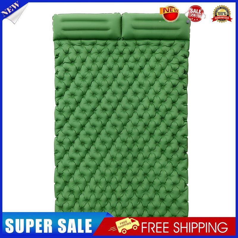 Waterproof Sleep Inflatable Mattress Camp Double Air Cushion (Army Green)