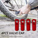 4pcs CNC Bike Tyre Presta Valve Cap Bicycle Tire Valve Dust Covers (Red) Newly