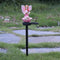 Solar Flower Fairy Light Outdoor Pixie Lawn Stake Lamp Garden Decor (Pink)
