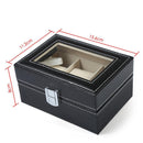 3 Slots Watch Box Portable Travel Jewelry Bracelet Storage Case Rings Organizer