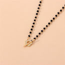 Women Crystal Bead Clavicle Jewelry Choker Chain Collar Necklace Buckle Flower