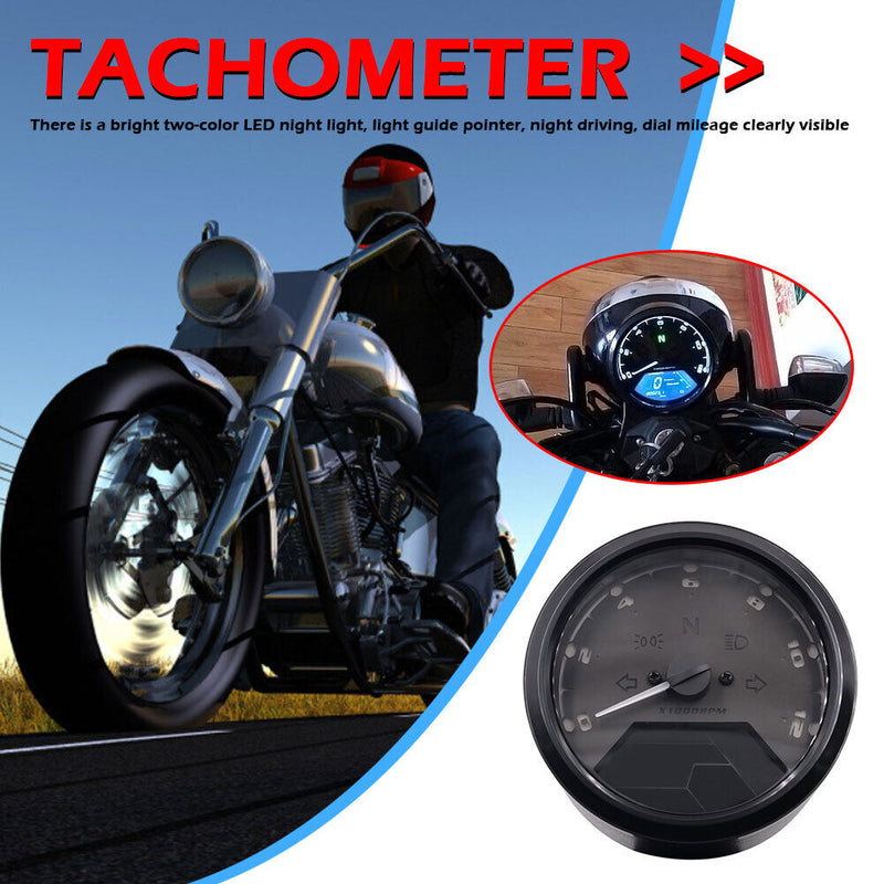CS-363 Universal Waterproof Digital Fuel Meter Motorcycle Speedometer Tachome