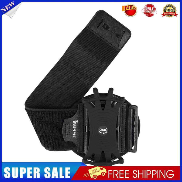 Outdoor Sport Phone Wrist Holder Removable Rotating Phone Armband (Black)